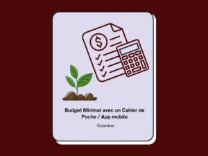 Budget Minimal avec un Cahier de Poche  App mobile