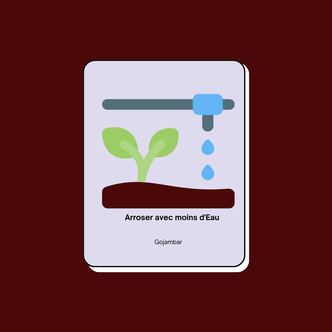 Arroser avec moins d'Eau