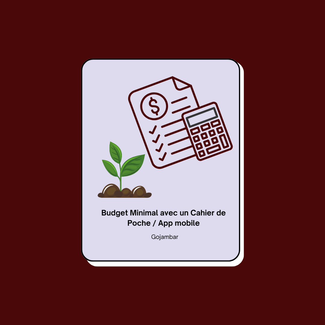 Budget Minimal avec un Cahier de Poche App mobile